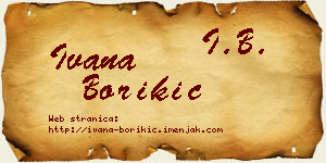 Ivana Borikić vizit kartica
